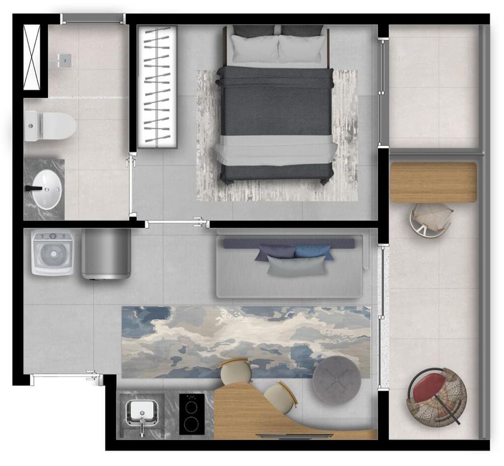 Apartamento, 1 quarto, 31 m² - Foto 5