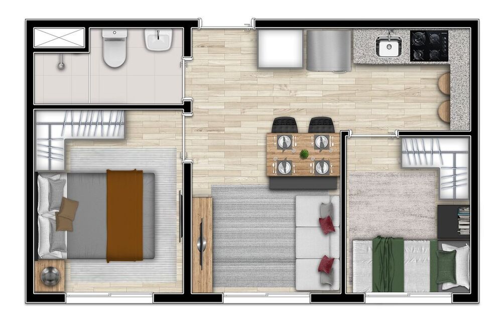 Apartamento, 2 quartos, 32 m² - Foto 7