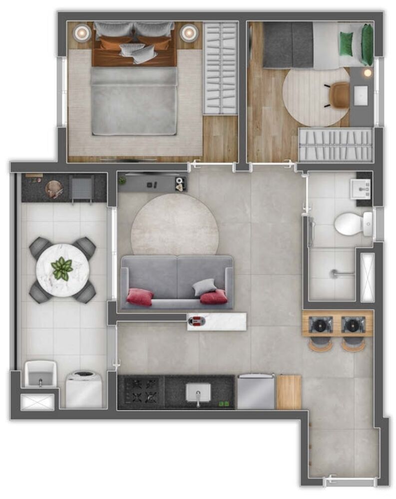 Apartamento, 2 quartos, 35 m² - Foto 8