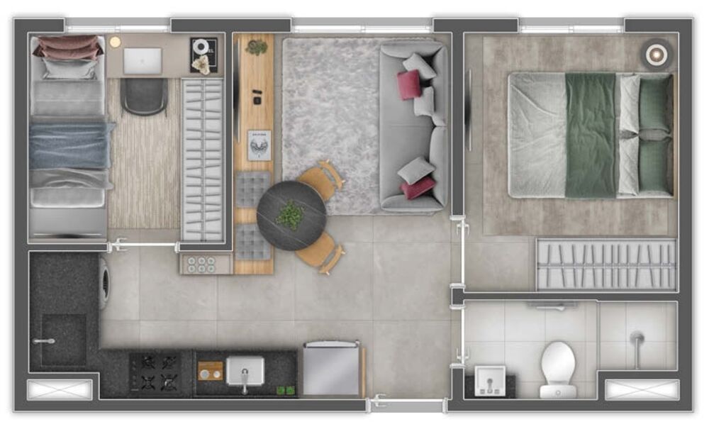 Apartamento, 2 quartos, 35 m² - Foto 6