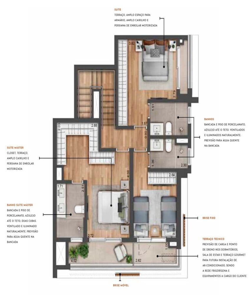 Cobertura, 3 quartos, 208 m² - Foto 8