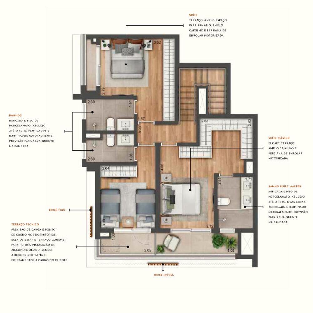Cobertura, 3 quartos, 208 m² - Foto 10