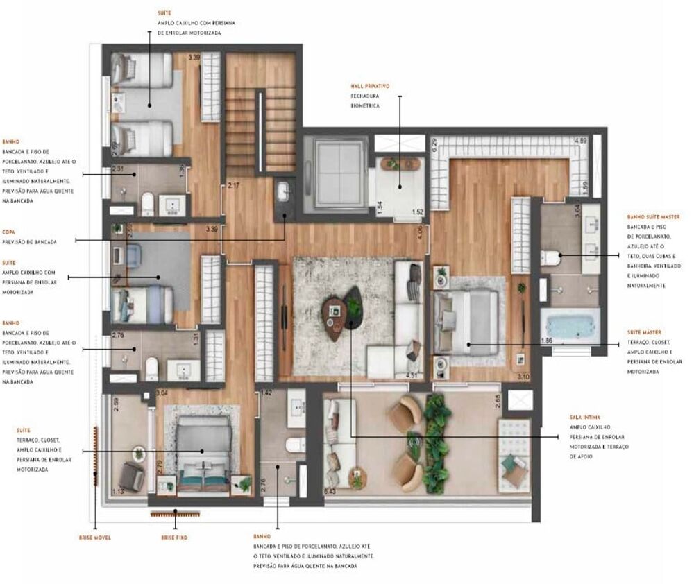 Cobertura, 3 quartos, 208 m² - Foto 12