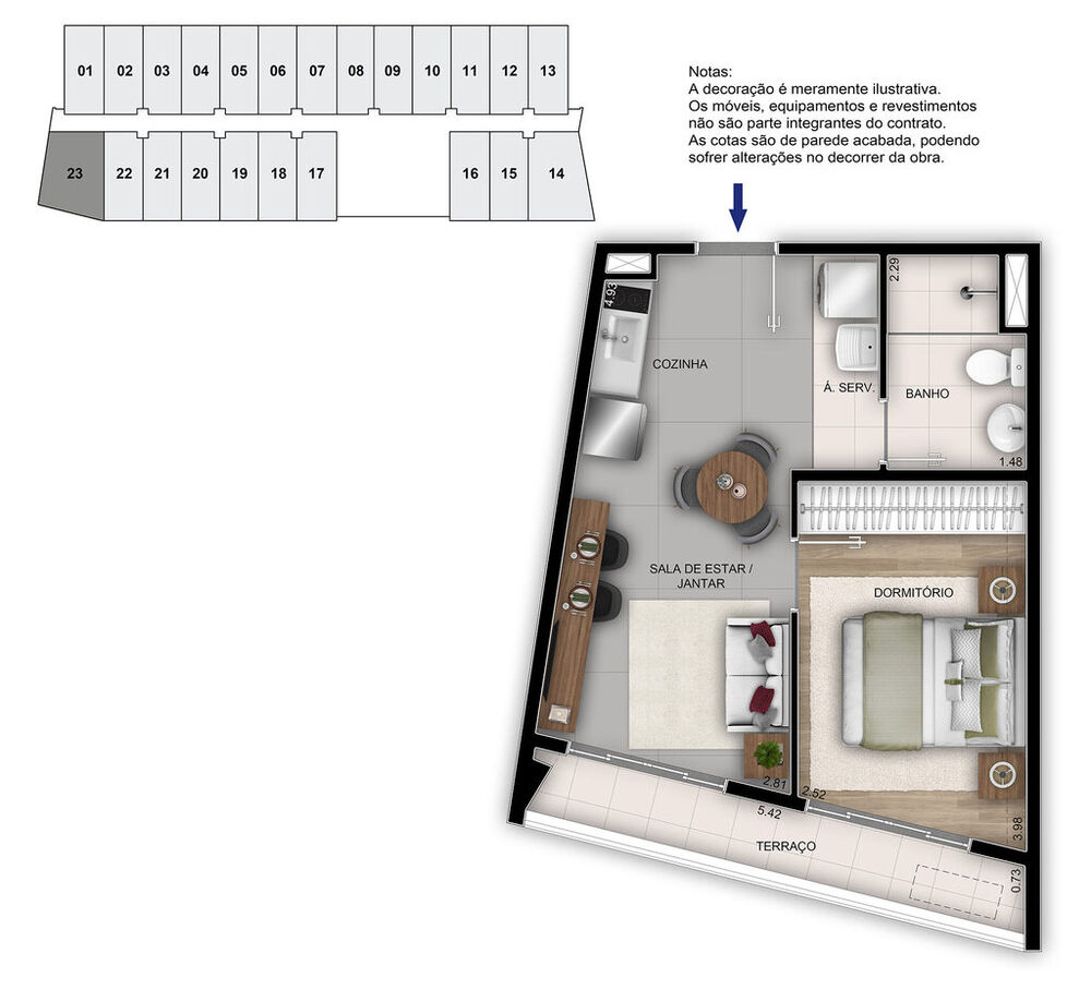 Apartamento, 1 quarto, 37 m² - Foto 2