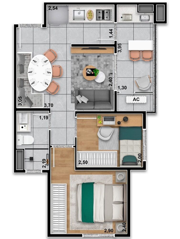 Apartamento, 2 quartos, 59 m² - Foto 33