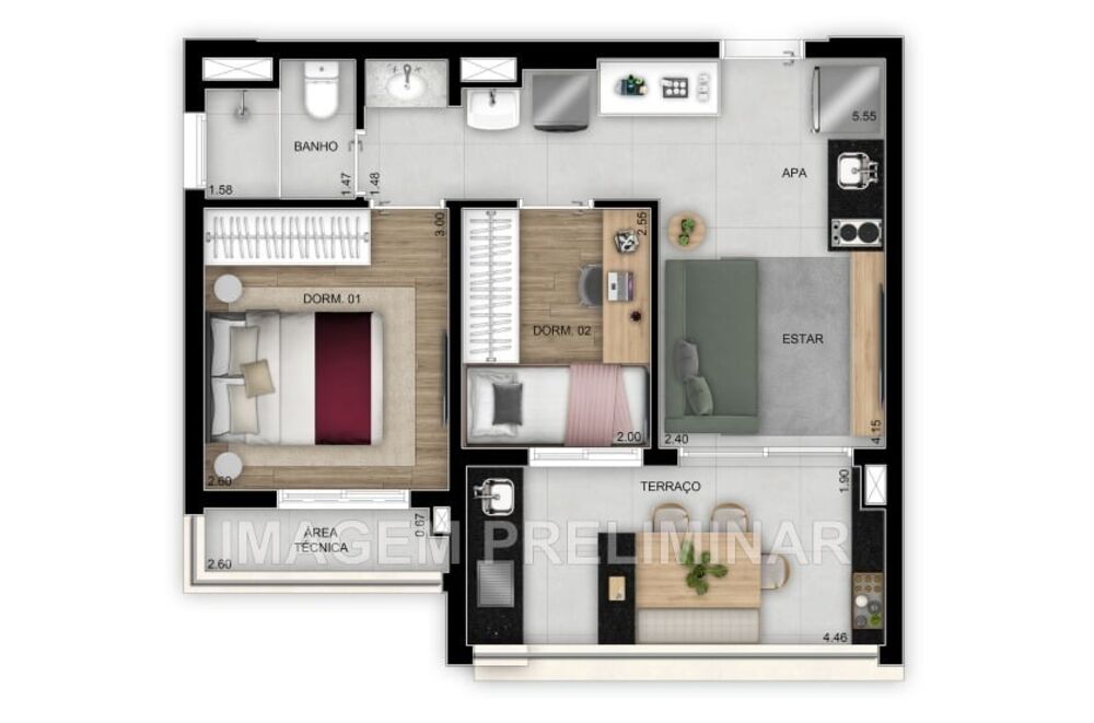 Apartamento, 2 quartos, 64 m² - Foto 21