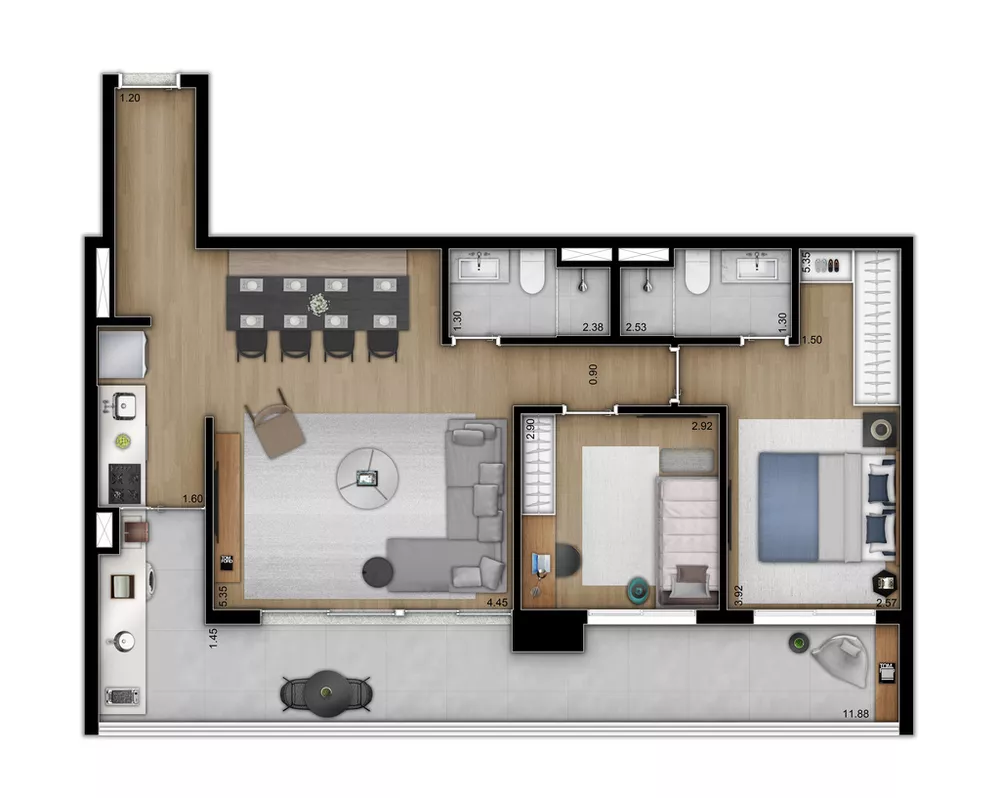 Apartamento, 1 quarto, 33 m² - Foto 12