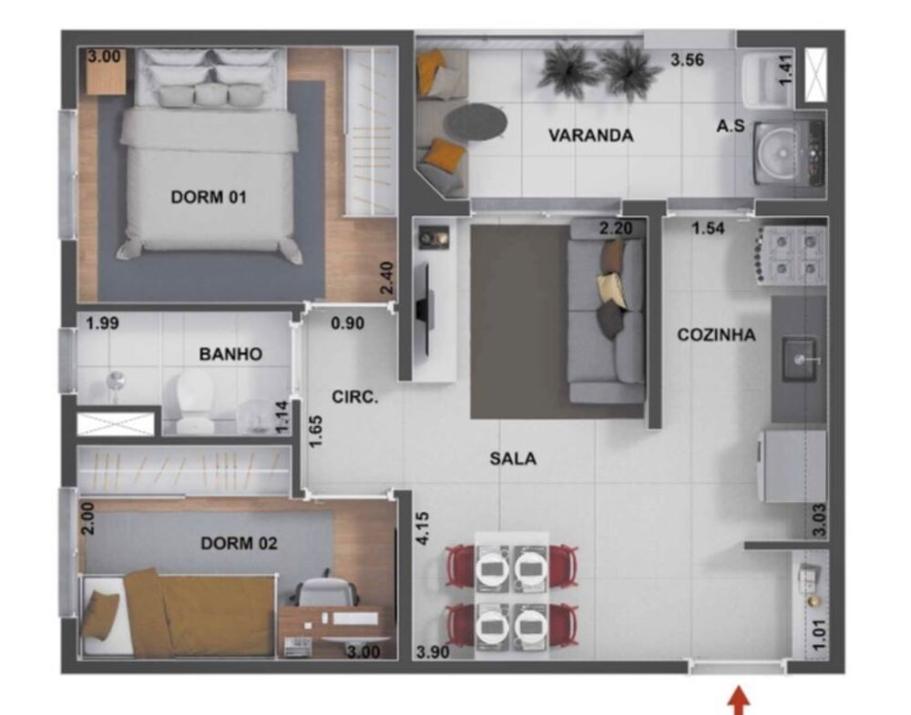 Apartamento, 1 quarto, 34 m² - Foto 11
