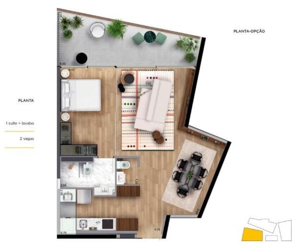 Apartamento, 1 quarto, 63 m² - Foto 3