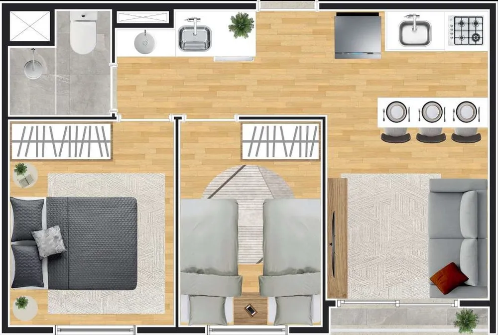 Apartamento, 3 quartos, 48 m² - Foto 8