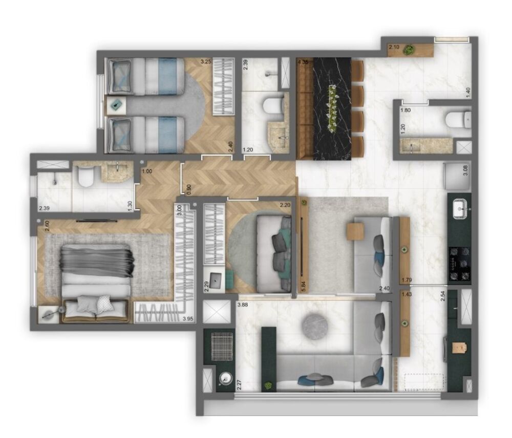 Apartamento, 3 quartos, 120 m² - Foto 23