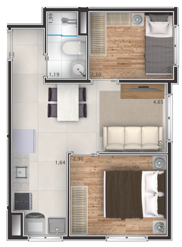 Apartamento, 1 quarto, 26 m² - Foto 4
