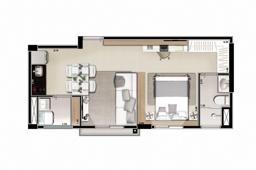 Apartamento, 1 quarto, 40 m² - Foto 8
