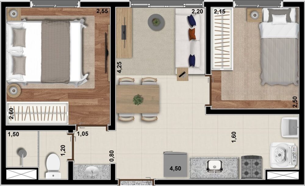 Apartamento à venda com 2 quartos, 33m² - Foto 7