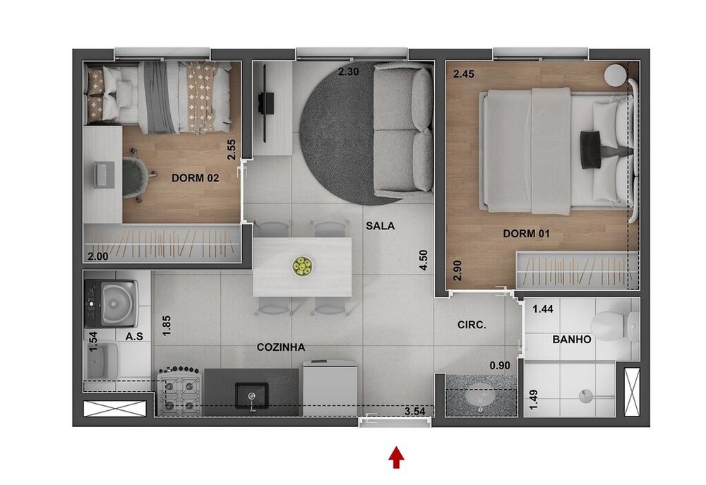 Apartamento, 1 quarto, 35 m² - Foto 27