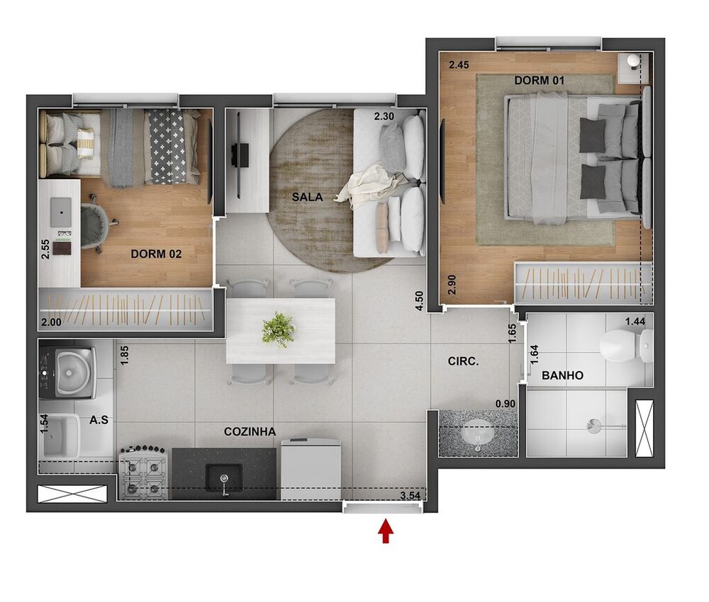Apartamento, 1 quarto, 35 m² - Foto 41