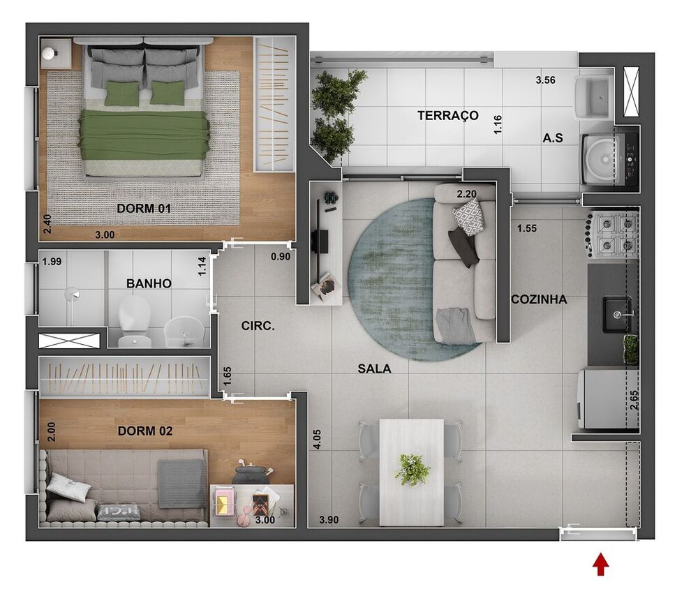 Apartamento, 1 quarto, 35 m² - Foto 5