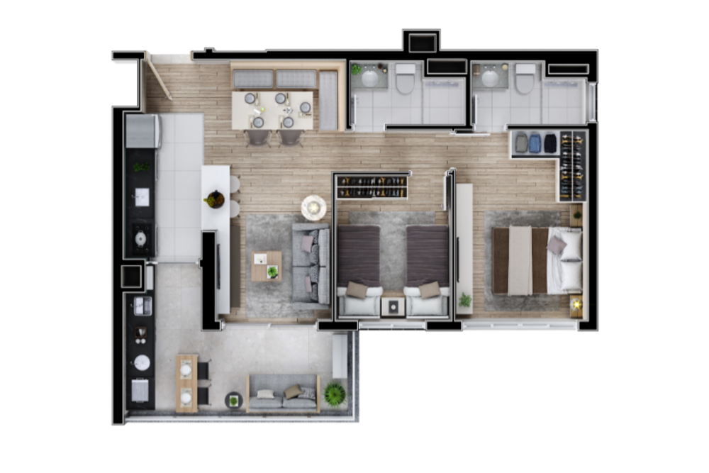 Apartamento, 2 quartos, 64 m² - Foto 9