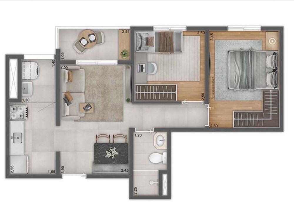 Apartamento, 2 quartos, 44 m² - Foto 19