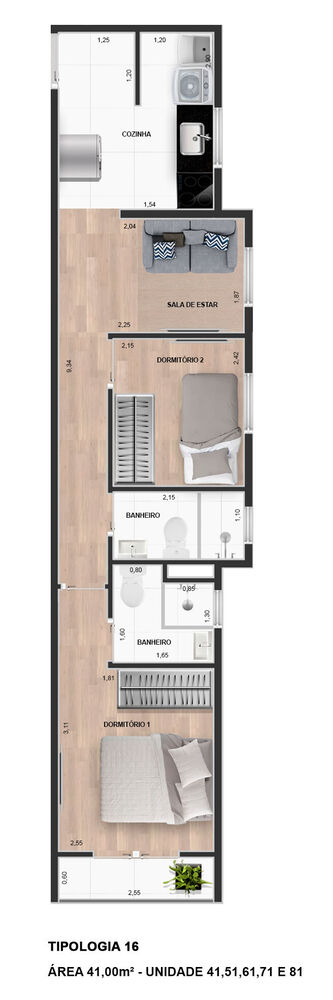 Apartamento, 2 quartos, 46 m² - Foto 10
