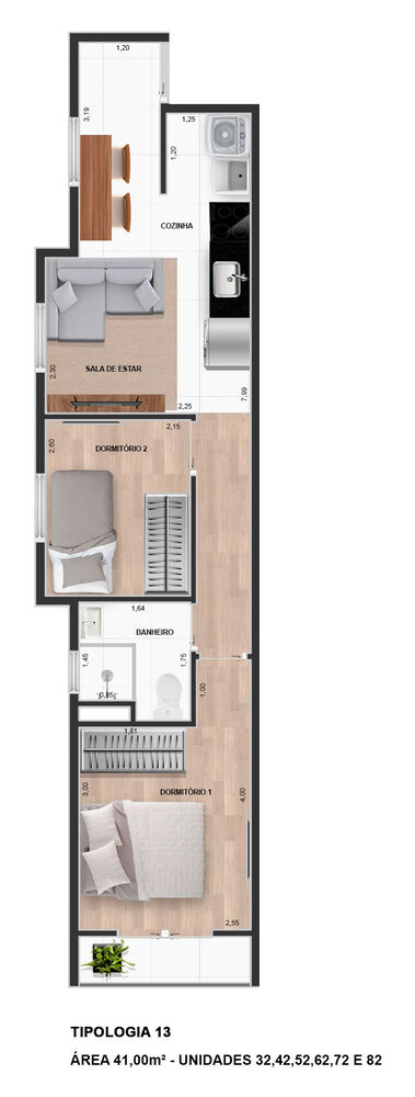 Apartamento, 2 quartos, 46 m² - Foto 7