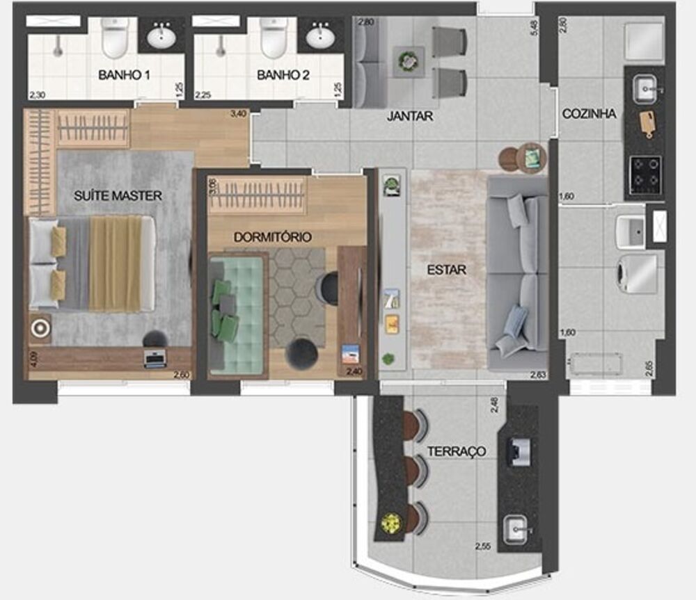 Apartamento, 2 quartos, 66 m² - Foto 10