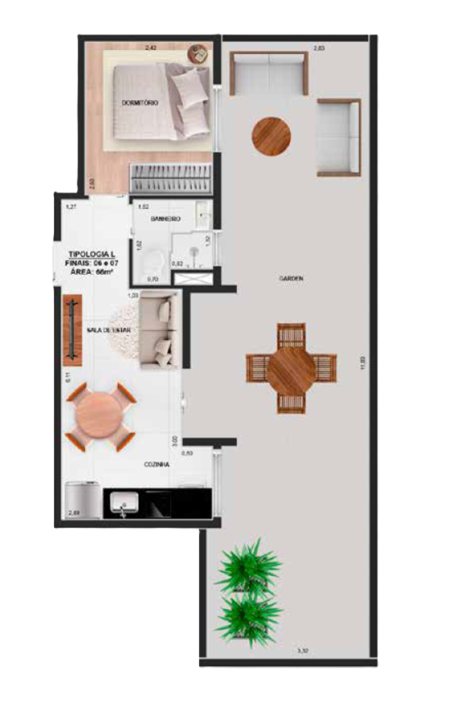 Apartamento, 1 quarto, 66 m² - Foto 8