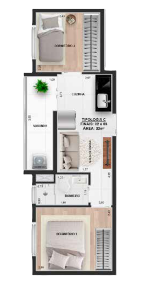 Apartamento, 1 quarto, 66 m² - Foto 5