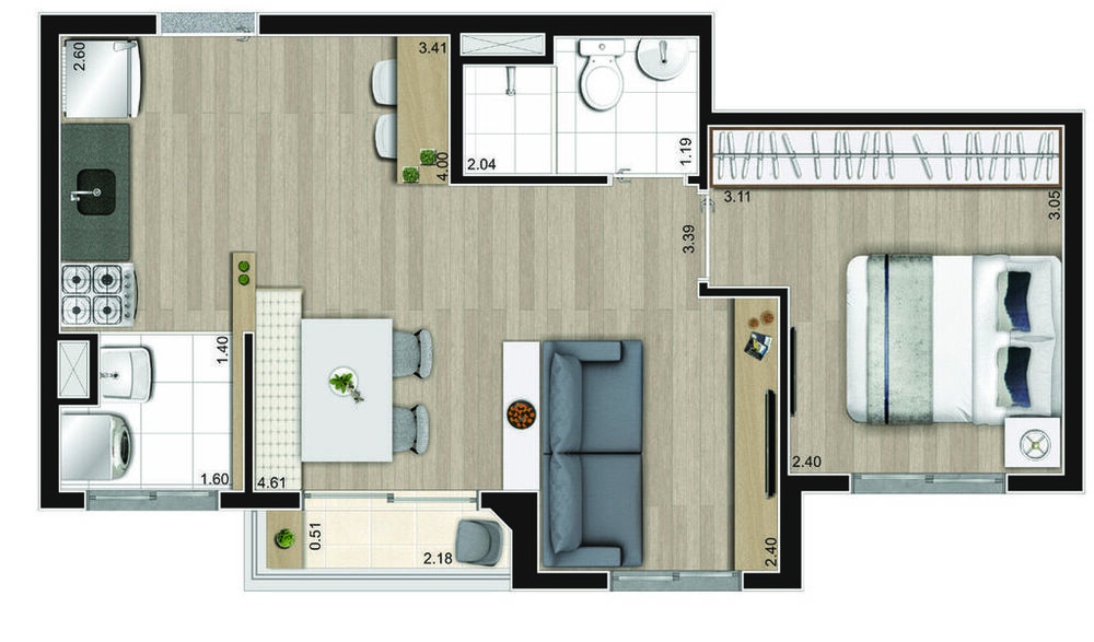 Apartamento, 2 quartos, 37 m² - Foto 4