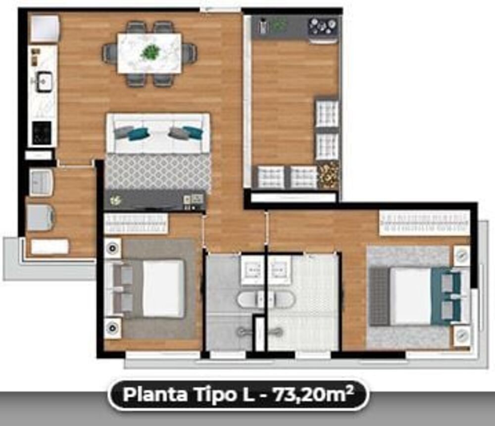 Apartamento, 2 quartos, 77 m² - Foto 8