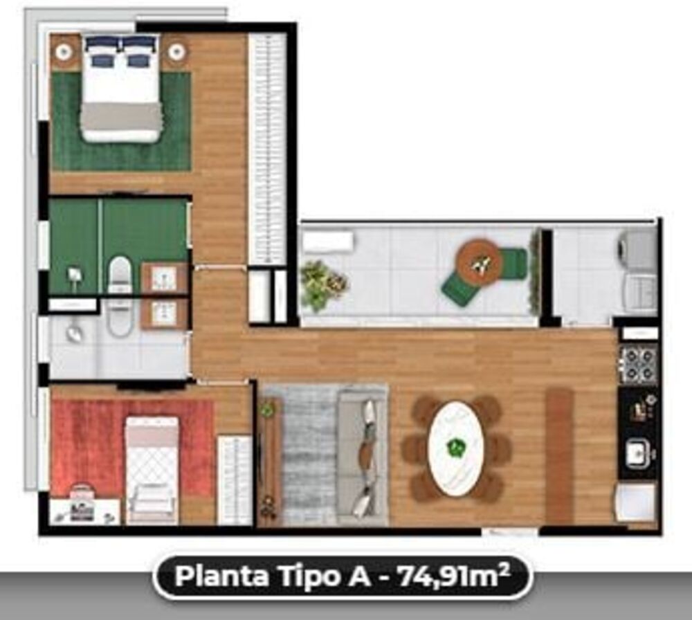 Apartamento, 2 quartos, 77 m² - Foto 11