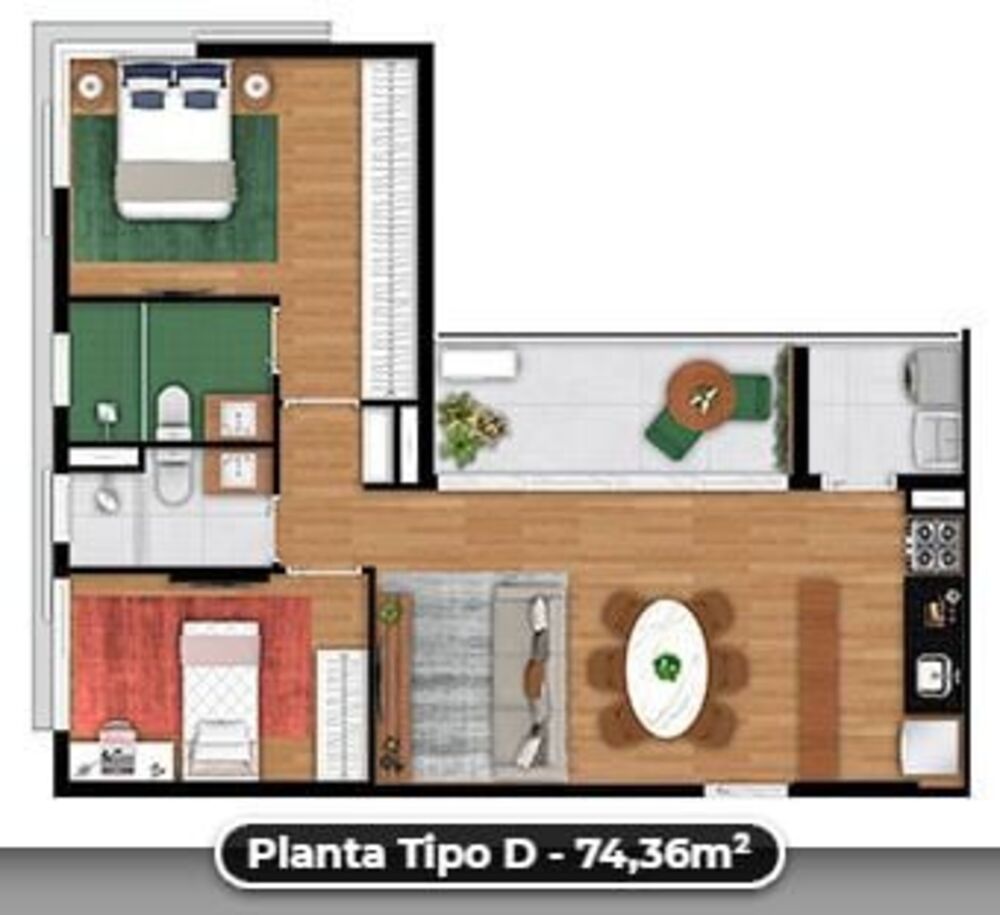 Apartamento, 2 quartos, 77 m² - Foto 10