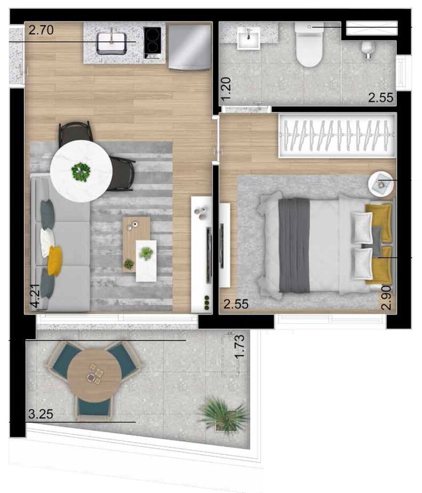 Apartamento, 1 quarto, 32 m² - Foto 19