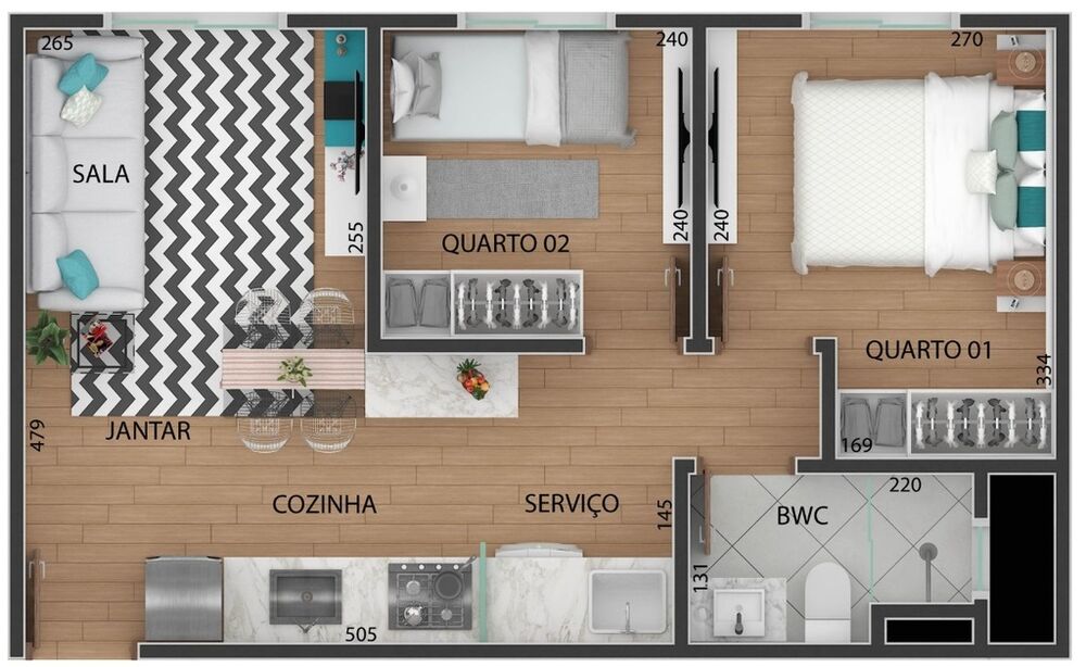 Apartamento, 2 quartos, 40 m² - Foto 6