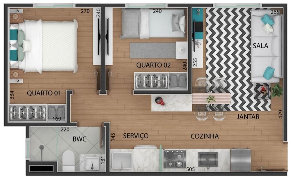 Apartamento, 2 quartos, 40 m² - Foto 7