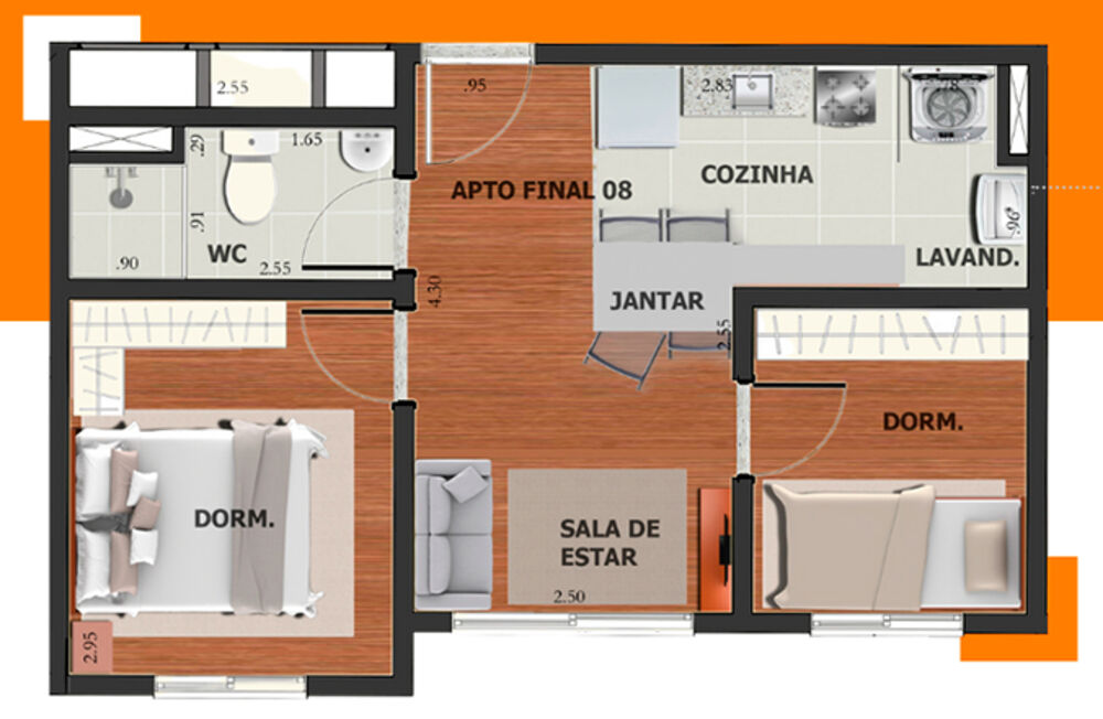 Apartamento, 2 quartos, 33 m² - Foto 4