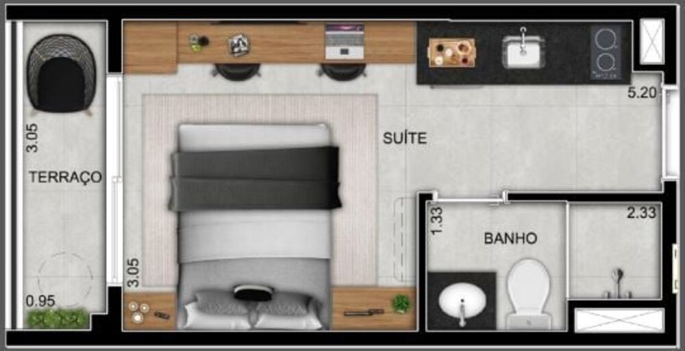 Apartamento à venda com 1 quarto, 19m² - Foto 8