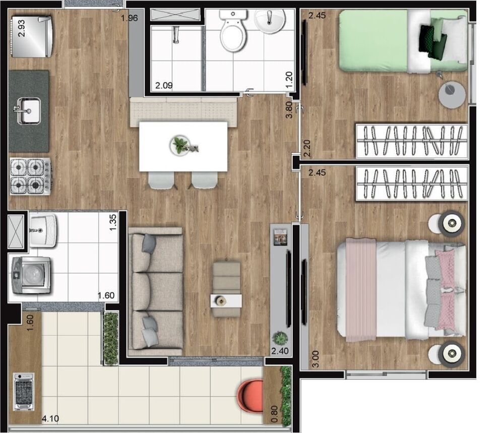 Apartamento, 2 quartos, 41 m² - Foto 1