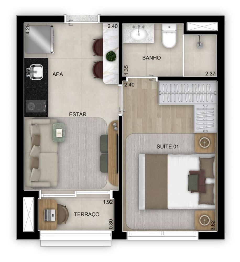 Apartamento, 1 quarto, 29 m² - Foto 10