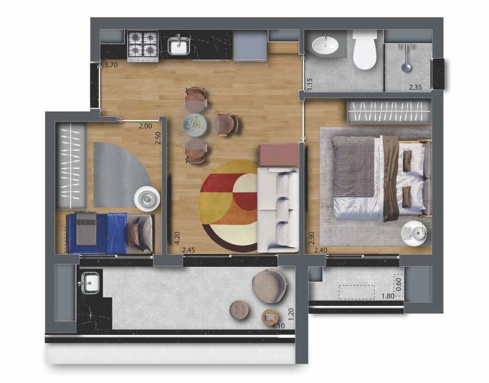 Apartamento à venda com 1 quarto, 36m² - Foto 45