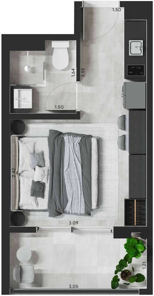 Apartamento, 2 quartos, 35 m² - Foto 16