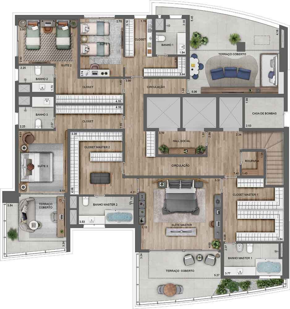 Apartamento, 4 quartos, 277 m² - Foto 12