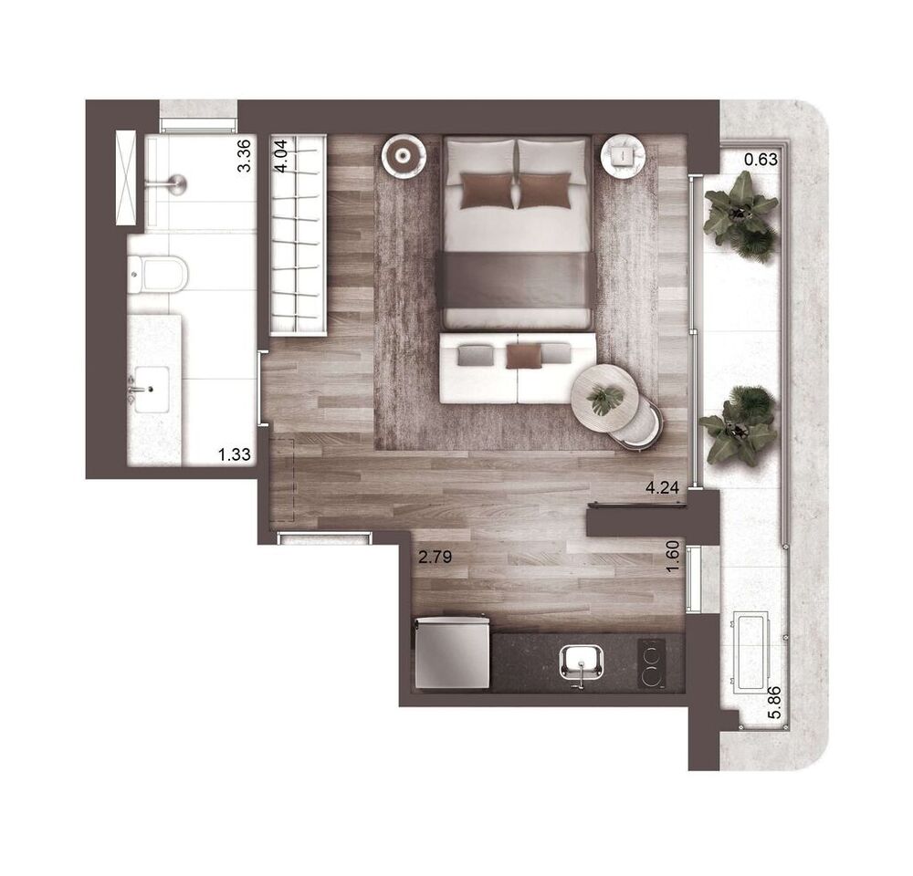 Apartamento, 1 quarto, 54 m² - Foto 7