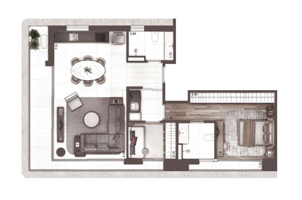 Apartamento, 1 quarto, 54 m² - Foto 8