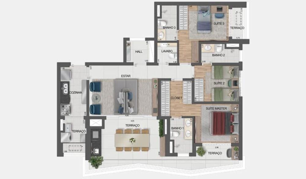 Apartamento, 4 quartos, 144 m² - Foto 2
