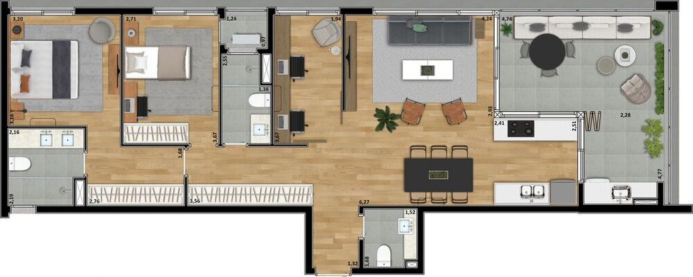 Apartamento, 3 quartos, 106 m² - Foto 6