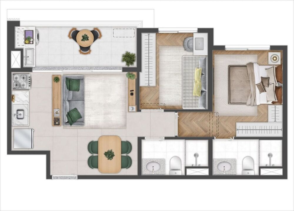 Apartamento, 2 quartos, 54 m² - Foto 4