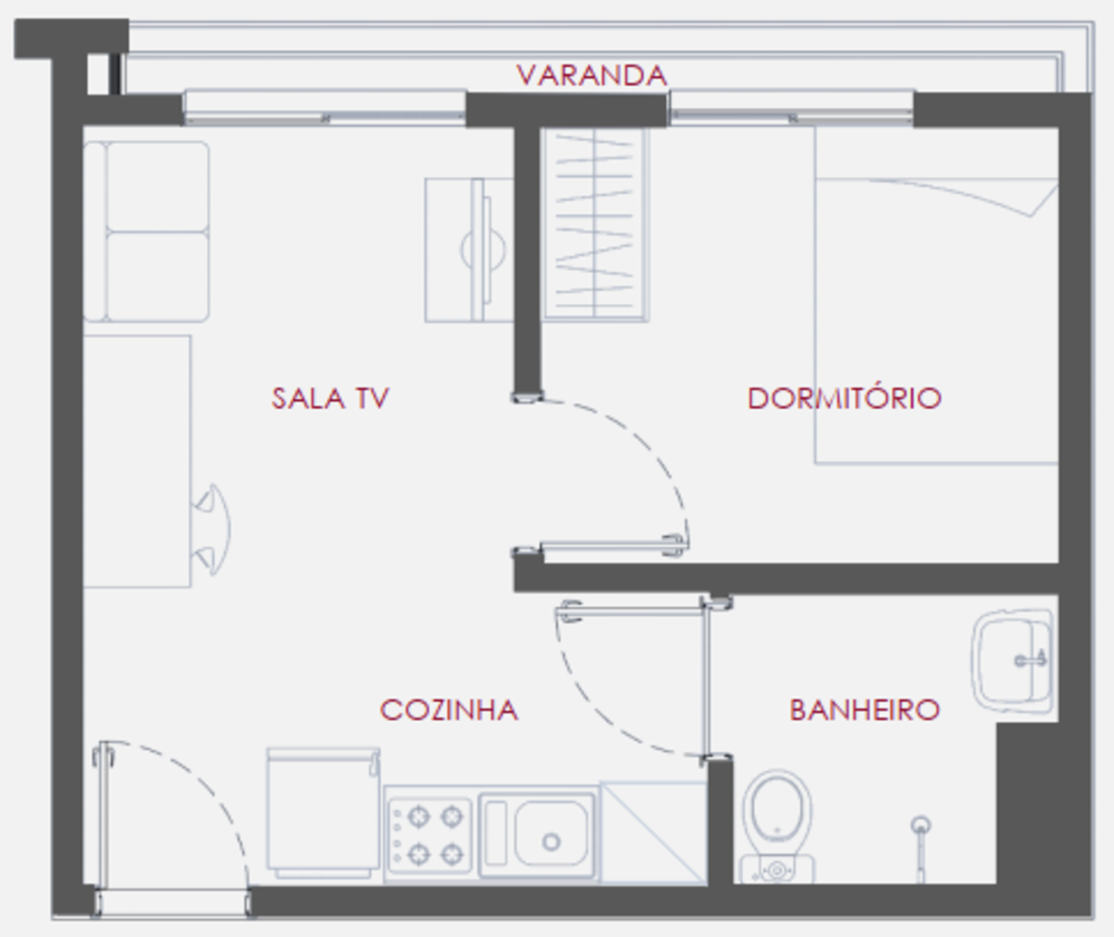 Apartamento, 1 quarto, 27 m² - Foto 3