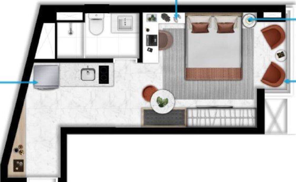 Apartamento, 1 quarto, 33 m² - Foto 8