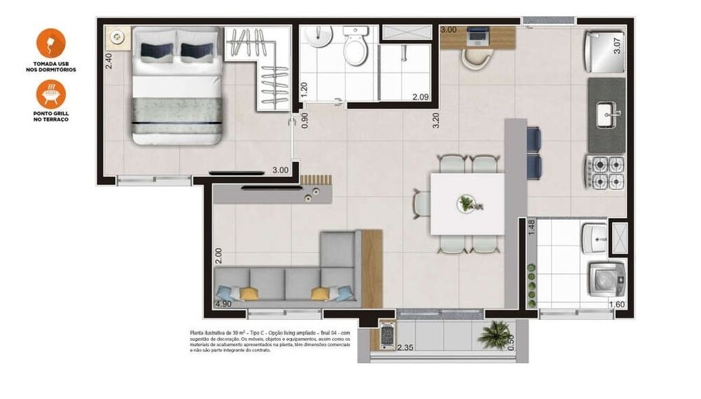 Apartamento, 2 quartos, 39 m² - Foto 26